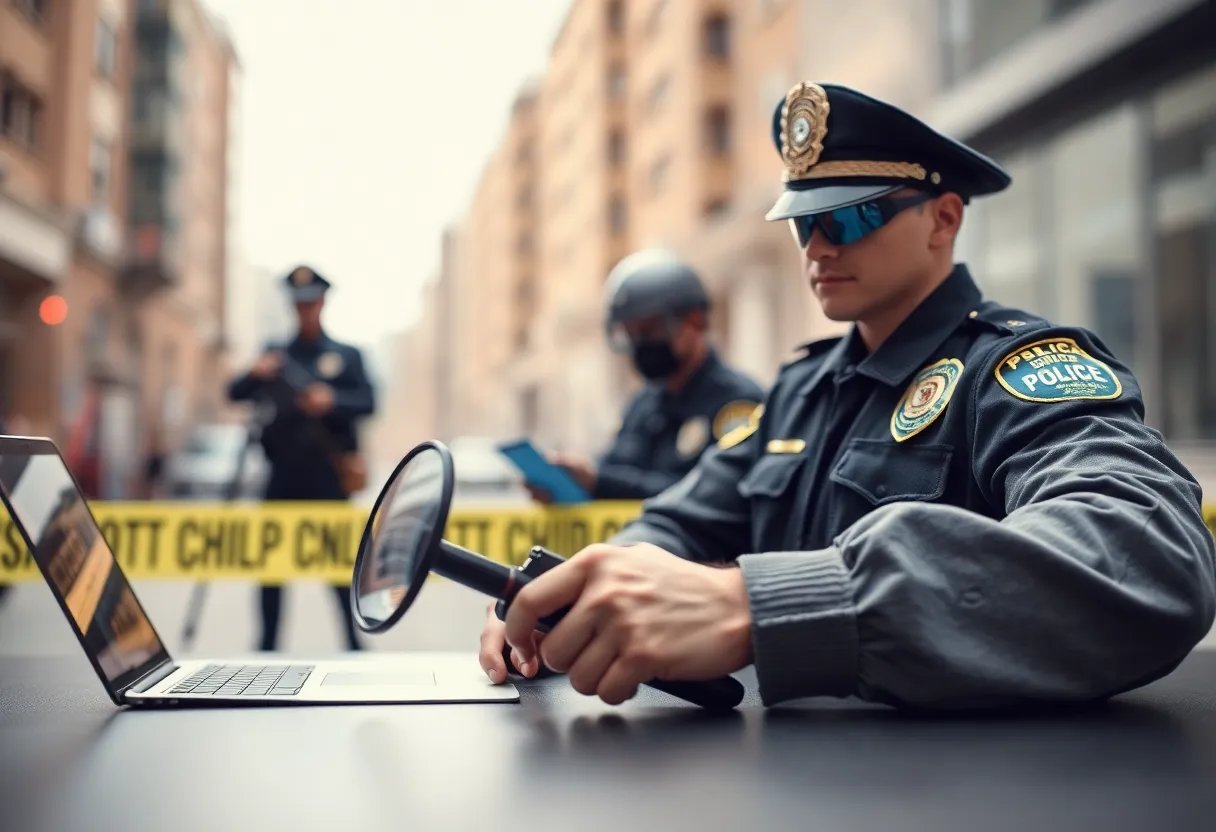 Illustration of law enforcement actions against child exploitation