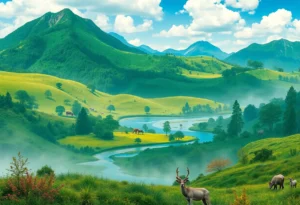 Diverse ecosystems and wildlife representing National Geographic's conservation efforts