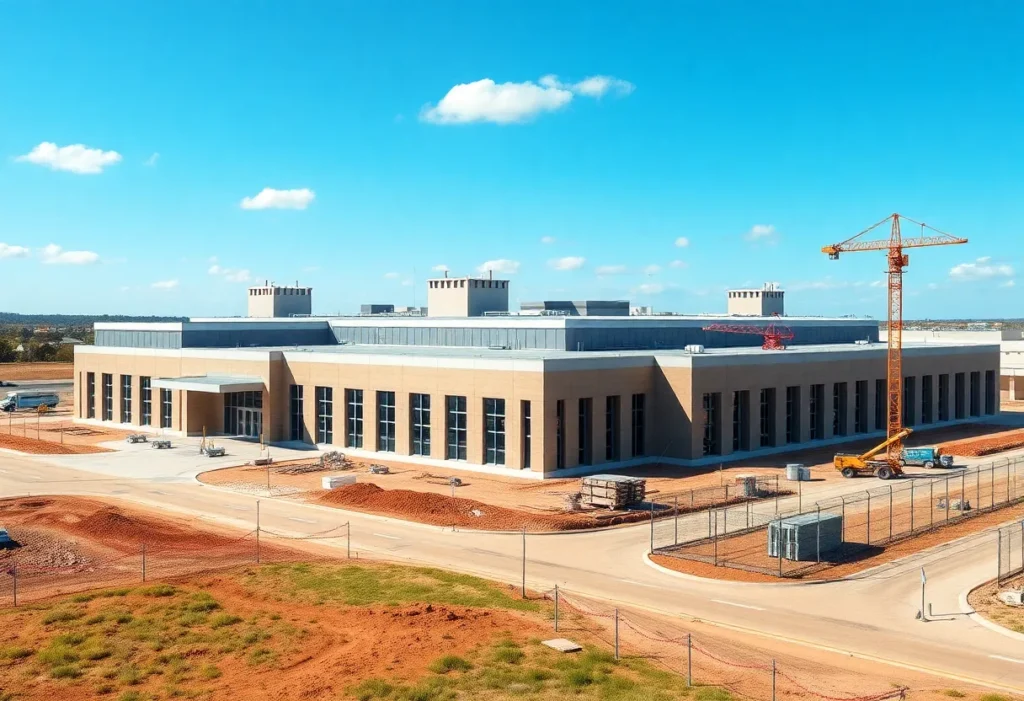 Architectural design of the new Lancaster County prison facility featuring construction plans.