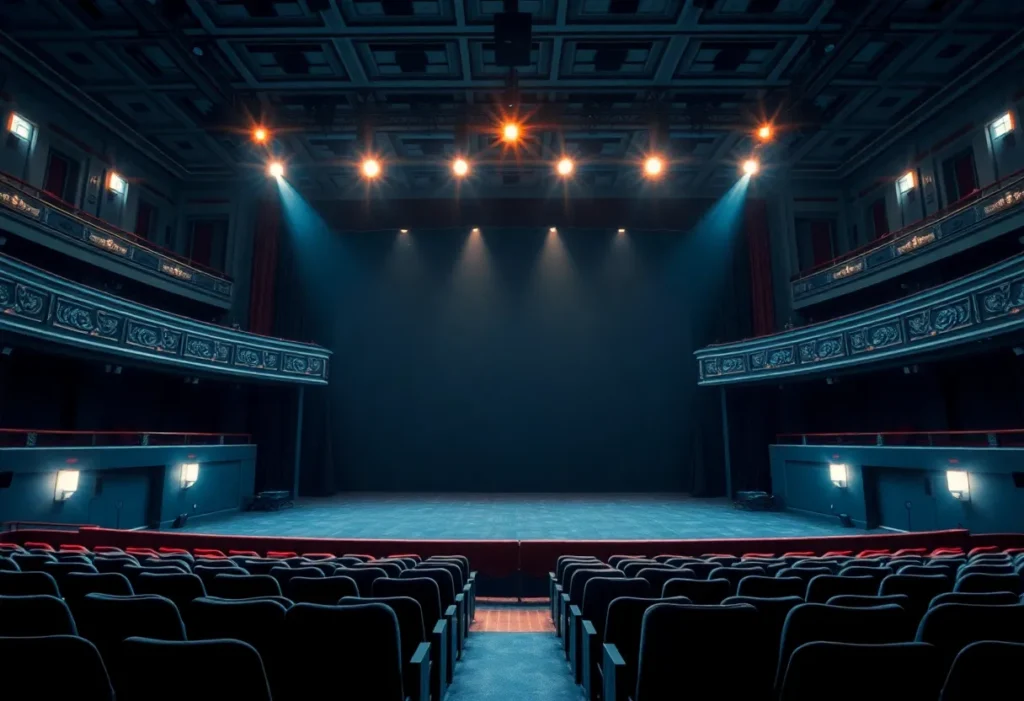 Empty opera stage symbolizing uncertainty in the arts