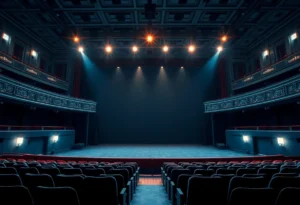 Empty opera stage symbolizing uncertainty in the arts