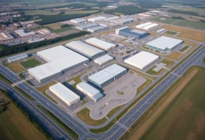 Aerial view of Palmetto Research Park under development