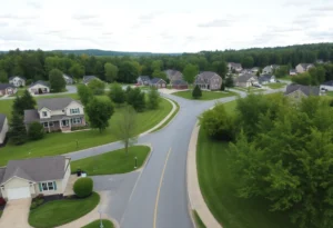 A peaceful residential area in Peach Bottom Township, highlighting community and tranquility.