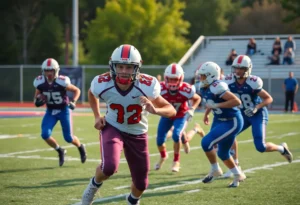 Rock Hill Bearcats competing against Nation Ford Falcons on the football field.