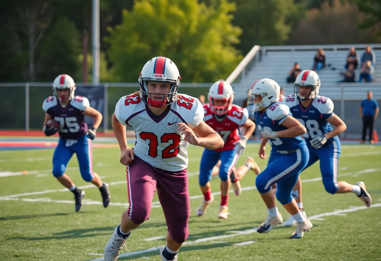 Rock Hill Bearcats competing against Nation Ford Falcons on the football field.