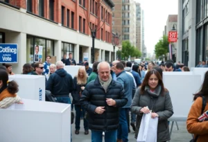 Residents participating in Rock Hill City Council election activities.