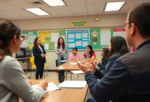 Teachers participating in FEMA emergency preparedness training.