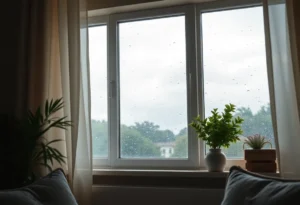 Indoor view on a rainy day in Rock Hill, South Carolina