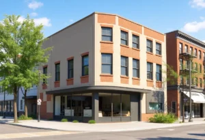 Conceptual image of a redeveloped storefront in Rock Hill