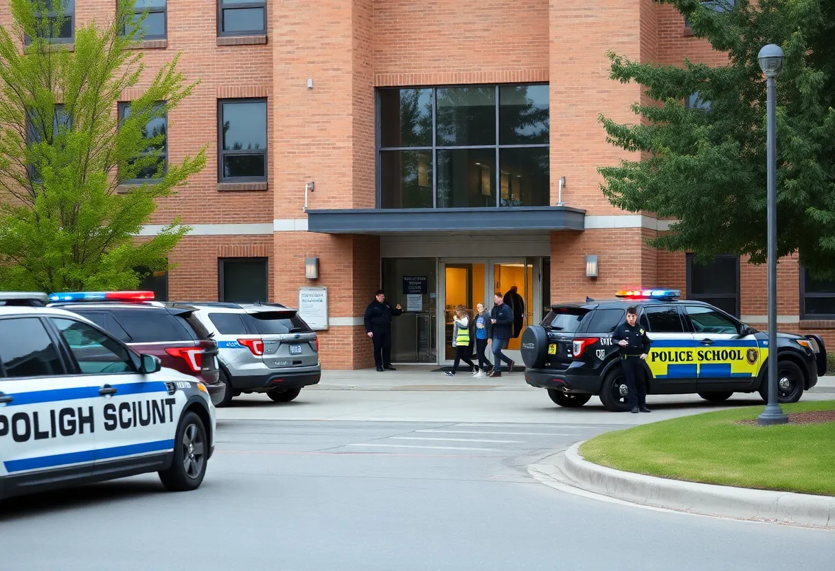 South Pointe High School during secure lockdown