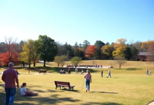 Families enjoying a sunny day in a park in Rock Hill, SC