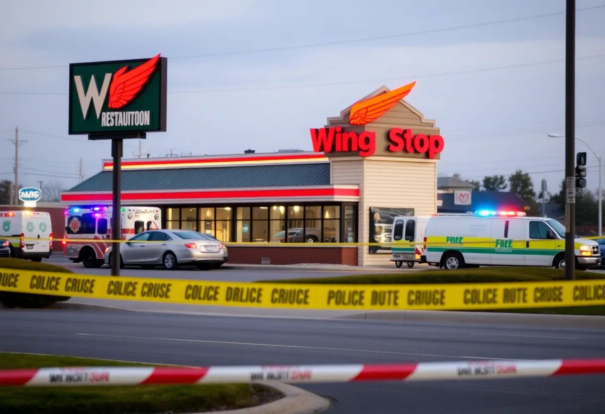 Police investigation at Wingstop in Charlotte