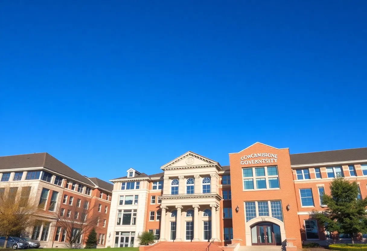 University buildings symbolizing governance and transparency