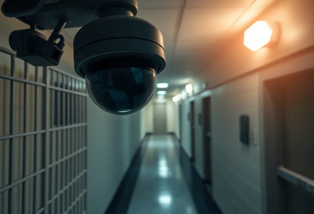 Inside view of York County Jail corridor