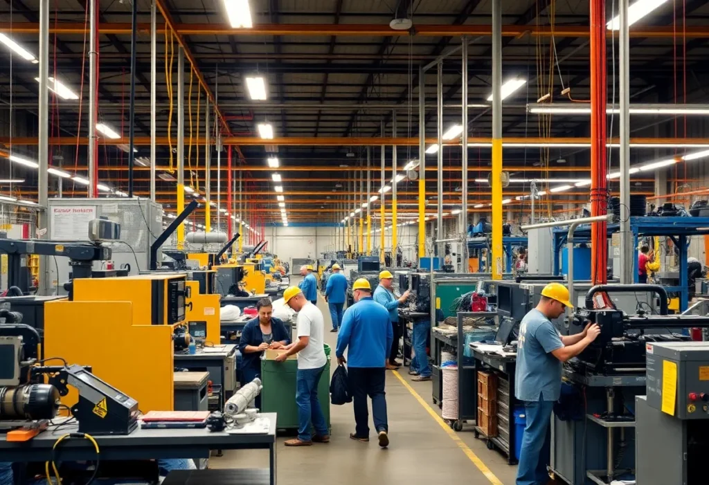 Manufacturing workers in Charlotte, North Carolina