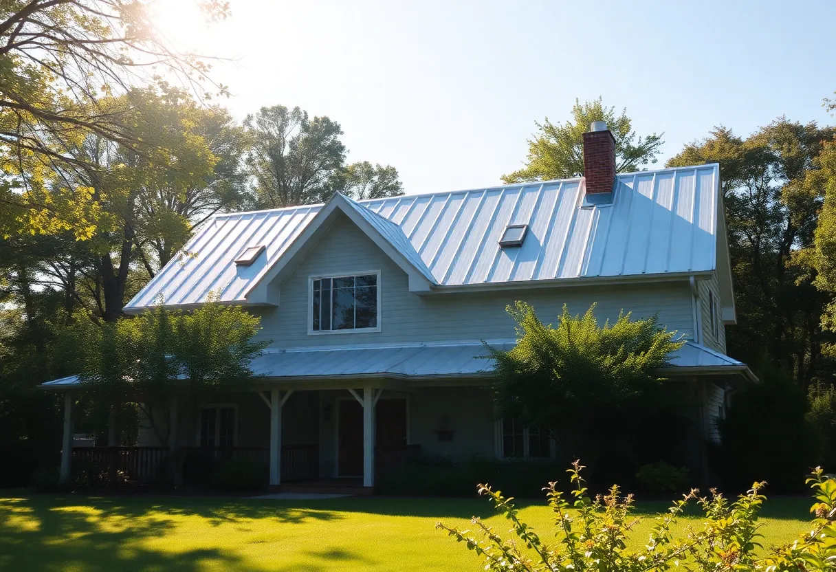 House with light-colored roof illustrating energy efficiency