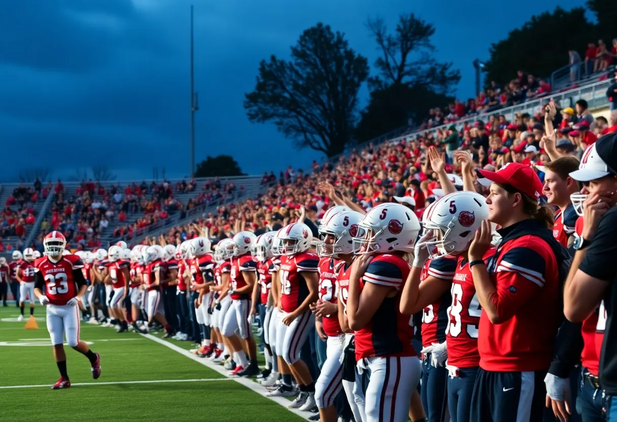 Irmo Yellow Jackets celebrating their playoff victory over White Knoll Timberwolves.