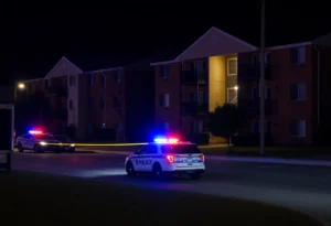 Police presence at the scene of a shooting in Rock Hill, South Carolina