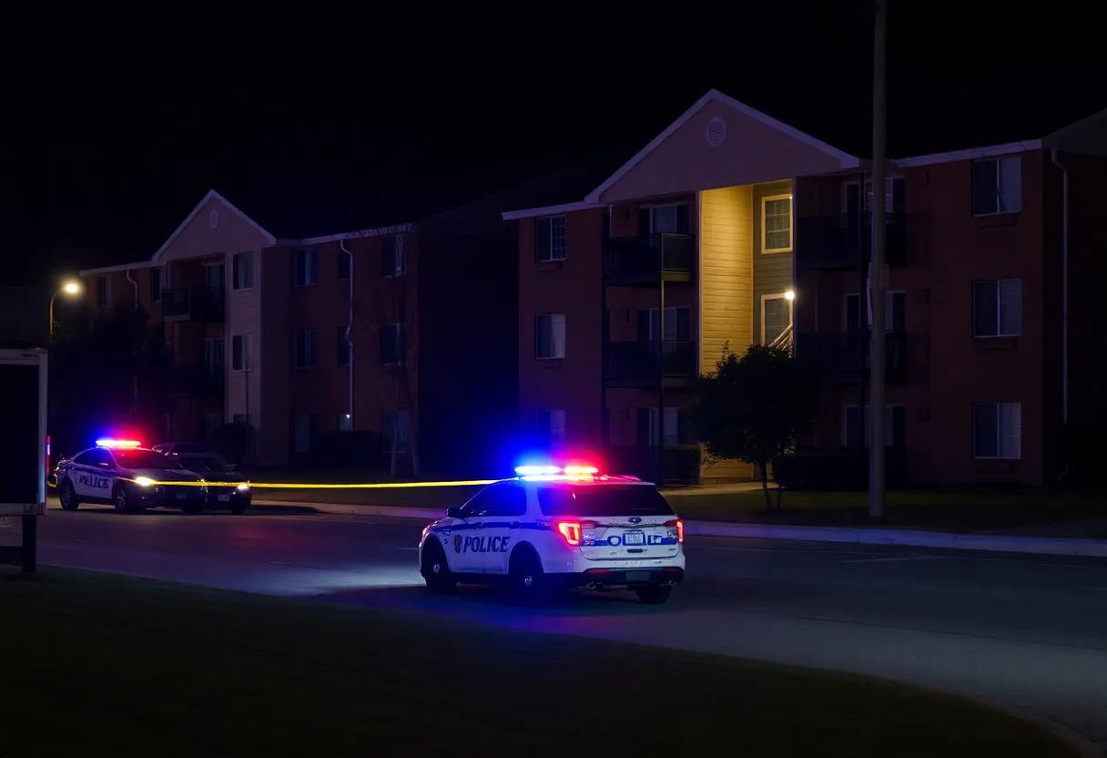 Police presence at the scene of a shooting in Rock Hill, South Carolina