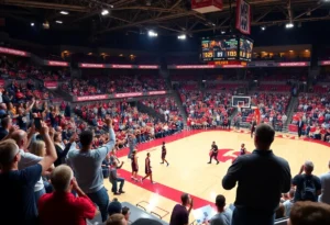 Winthrop Eagles basketball team in action against South Carolina State Bulldogs