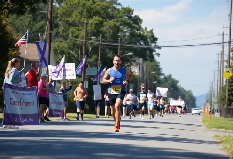 A runner on a 200-mile journey through South Carolina to support cancer families.