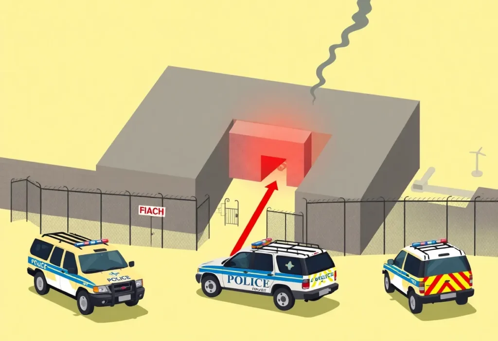 Illustration of a prison escape scenario