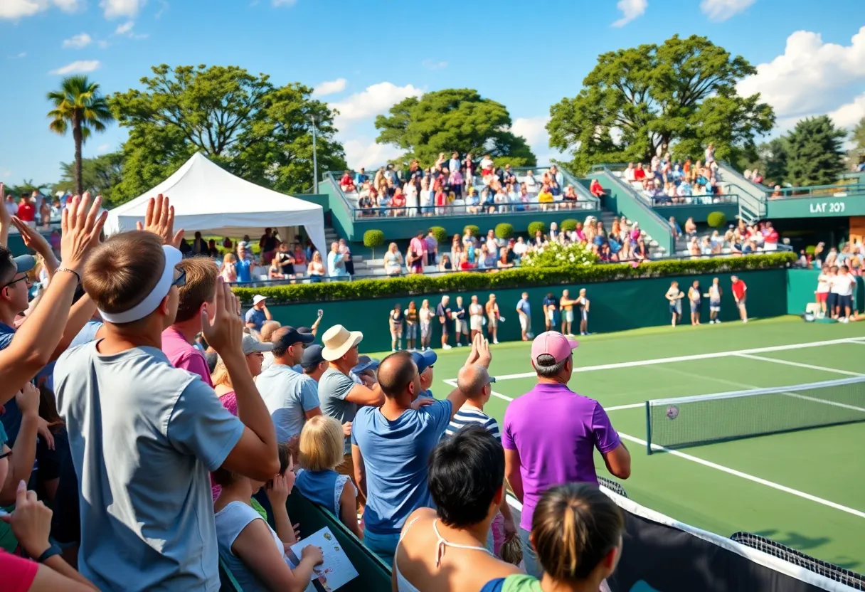Tennis players competing at the Charlotte Invitational