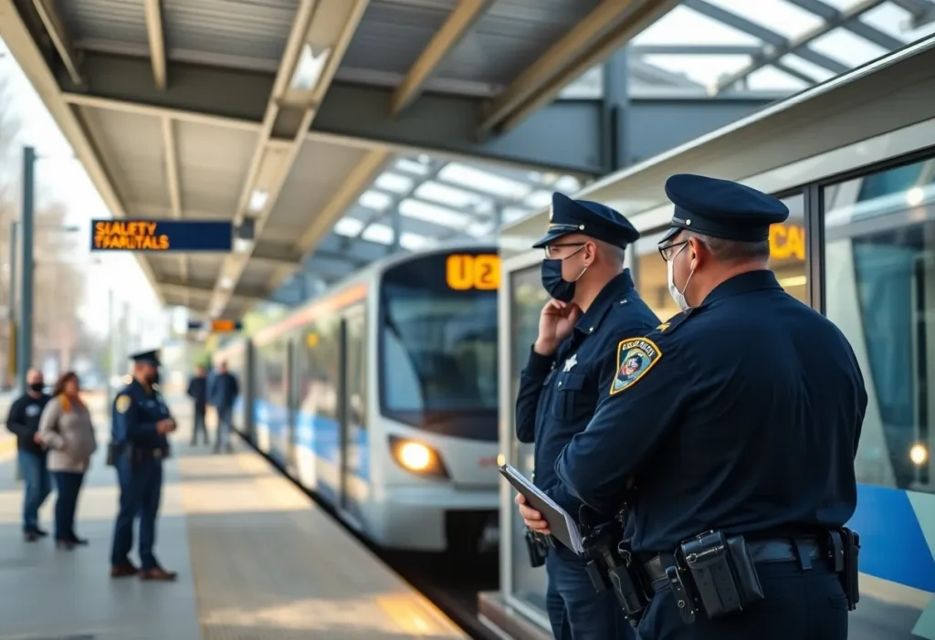 Safety presence at Charlotte Light Rail Station after a stabbing incident
