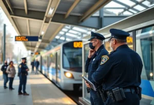 Safety presence at Charlotte Light Rail Station after a stabbing incident