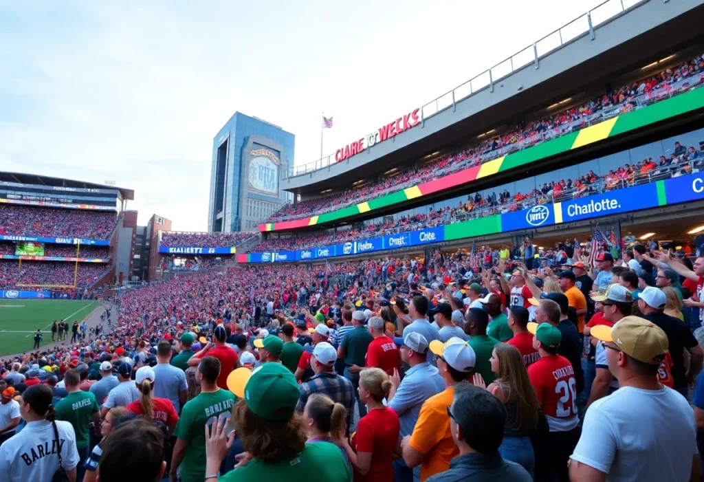 Fans enjoying major sporting events in Charlotte, NC