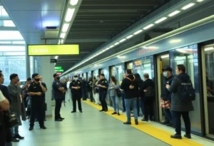 Police at Charlotte light rail station after recent stabbing