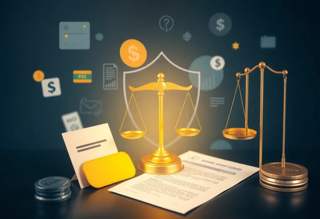 Conceptual image of consumer protection in financial services