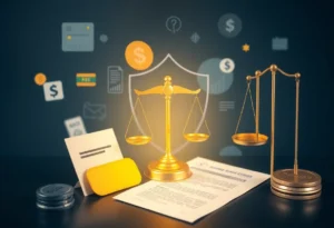 Conceptual image of consumer protection in financial services