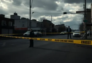 Police investigating a crime scene in Columbia, South Carolina