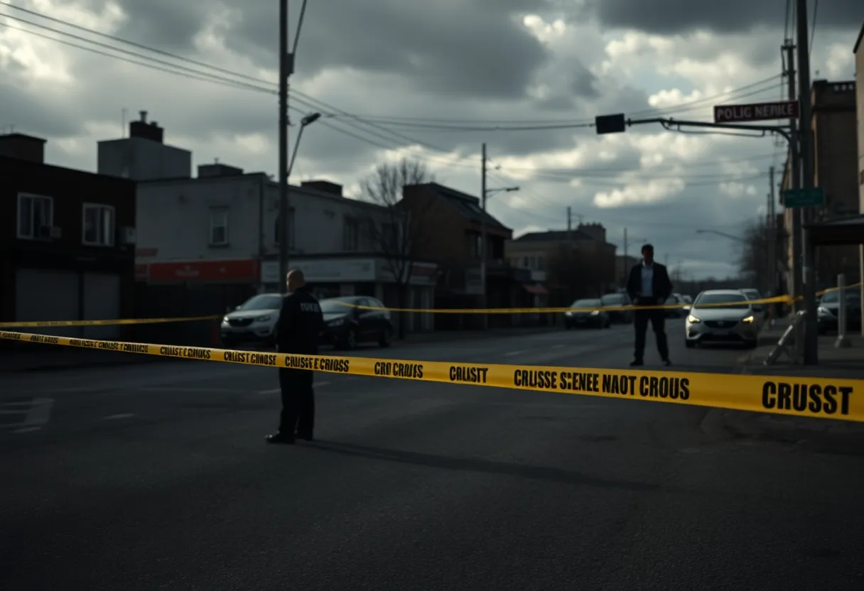 Police investigating a crime scene in Columbia, South Carolina