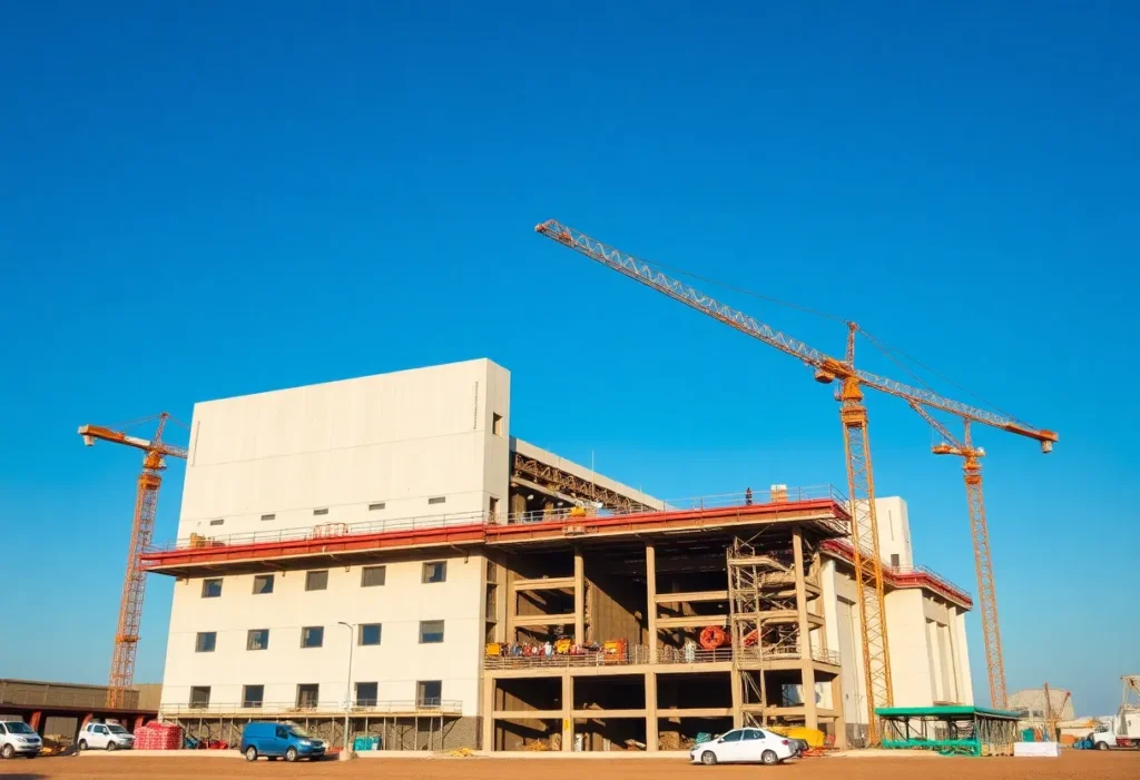 Construction site of Environmental Air Systems LLC facility in Asheboro, NC.