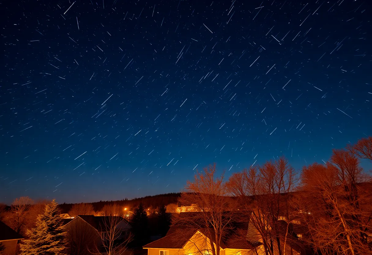 Geminid meteor shower over Rock Hill, SC