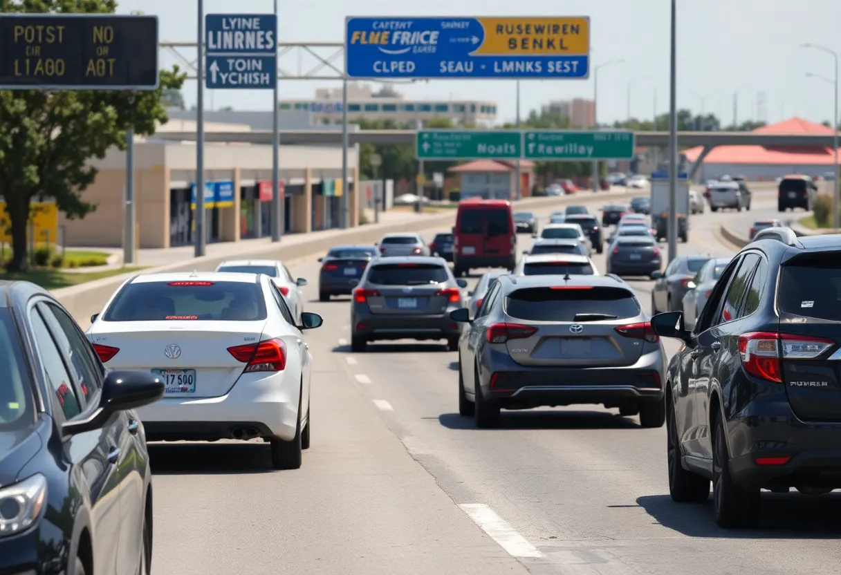 Traffic congestion on U.S. Highway 521 in Indian Land, SC.