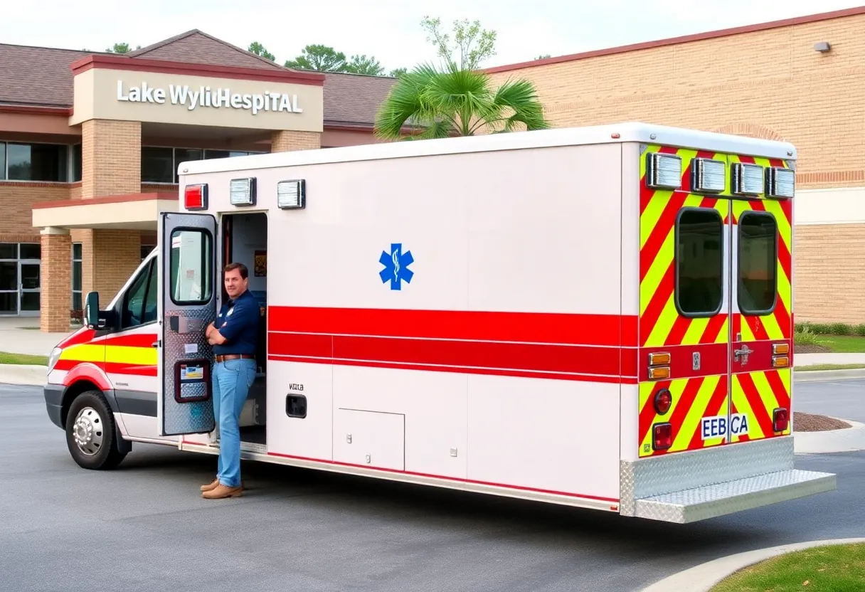 Emergency medical service vehicle in Lake Wylie, South Carolina