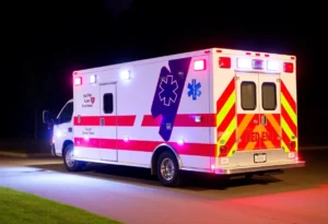 Emergency medical service vehicle in Lake Wylie