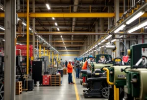 Manufacturing scene in the I-85 Corridor of North Carolina