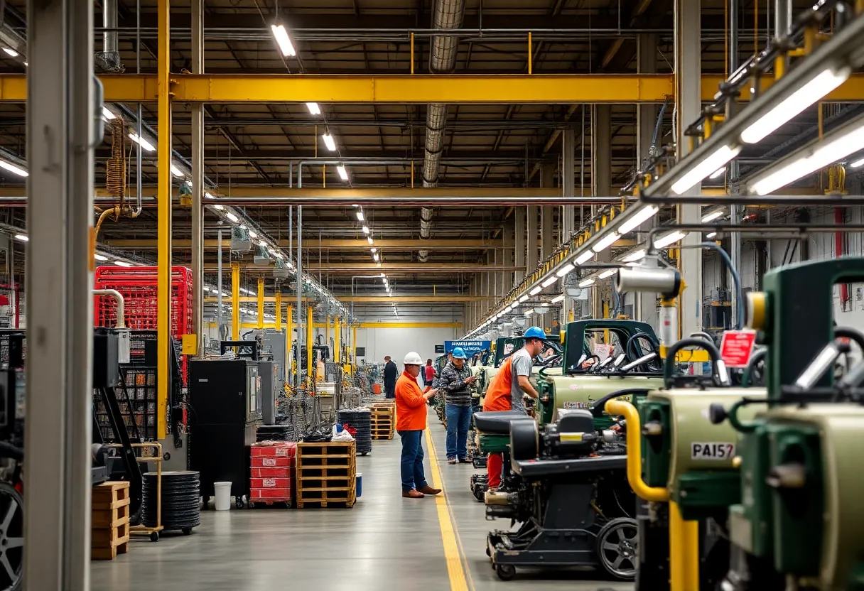 Manufacturing scene in the I-85 Corridor of North Carolina