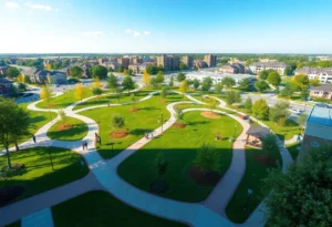 Conceptual image of a new downtown public park in York County