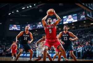 North Carolina A&T basketball team competing against North Carolina Central.