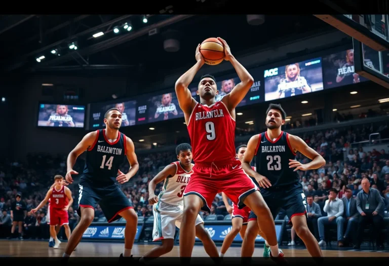 North Carolina A&T basketball team competing against North Carolina Central.