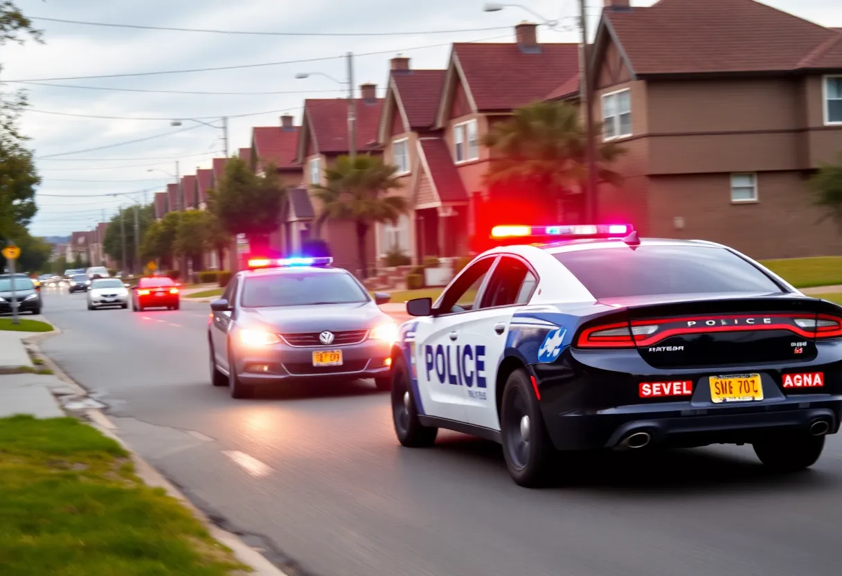 Police pursuit in York, South Carolina highlighting drug-related crime