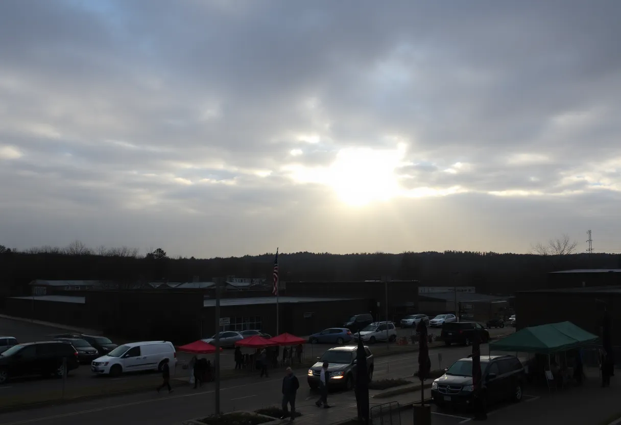 Rock Hill SC community activities during weather change with sunny skies.