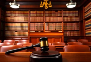 Courtroom representing South Carolina judiciary