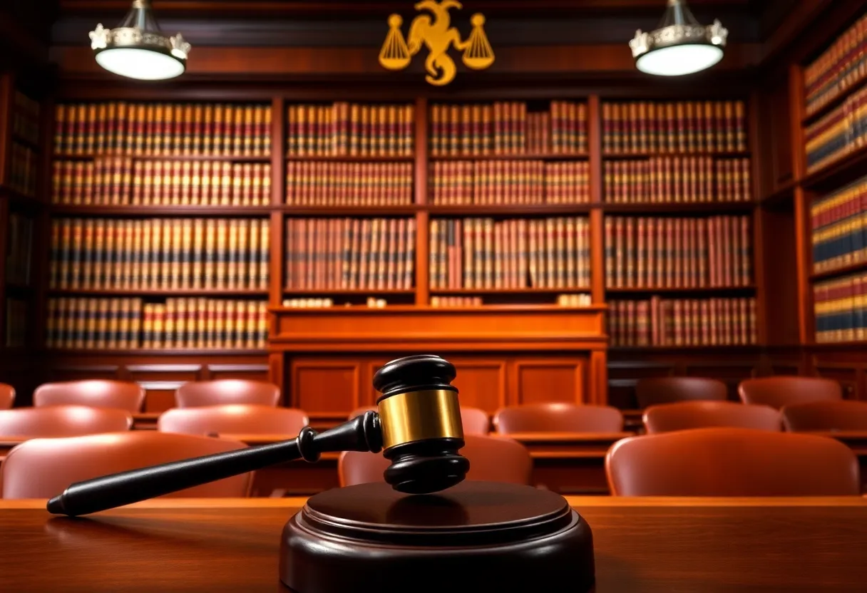 Courtroom representing South Carolina judiciary