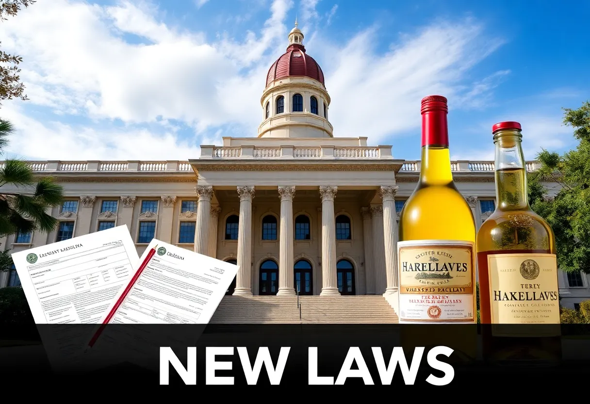 Legislative building representing new laws in South Carolina